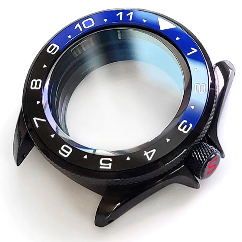 Custom Stainless Steel Watch Case Bezel with Sapphire Crystal SKX07 3 O'Clock Case Back Mineral Glass for NH35 36 Movement
