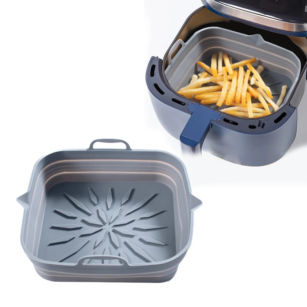 Ready Stock Baking Dish Pan Nonstick Bakeware High Temperature Durable BPA Free Food Grade Silicone Air Fryer Foldable Liners