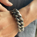 Mens Stainless Steel Large Curb Chain Link Bracelet Big Heavy  Miami Cuban Link Chain Biker Bracelets for Big Wrist 8mm 9.5inch