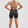 Women's Yoga Jumpsuit Shorts Sports Romper Playsuit Cross Scrunched Back Seamless Gym Fitness Bodysuit