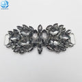 Black Glass Bikini Buckle Metal Rhinestone Bikini Connectors for Fitness Swimwear Women Underwear Strap Decoration Accessories