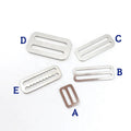 316 Stainless Steel Tri-Slide Buckles Stopper Retainer Keeper for Scuba Diving Weight Belt 1'' 2''