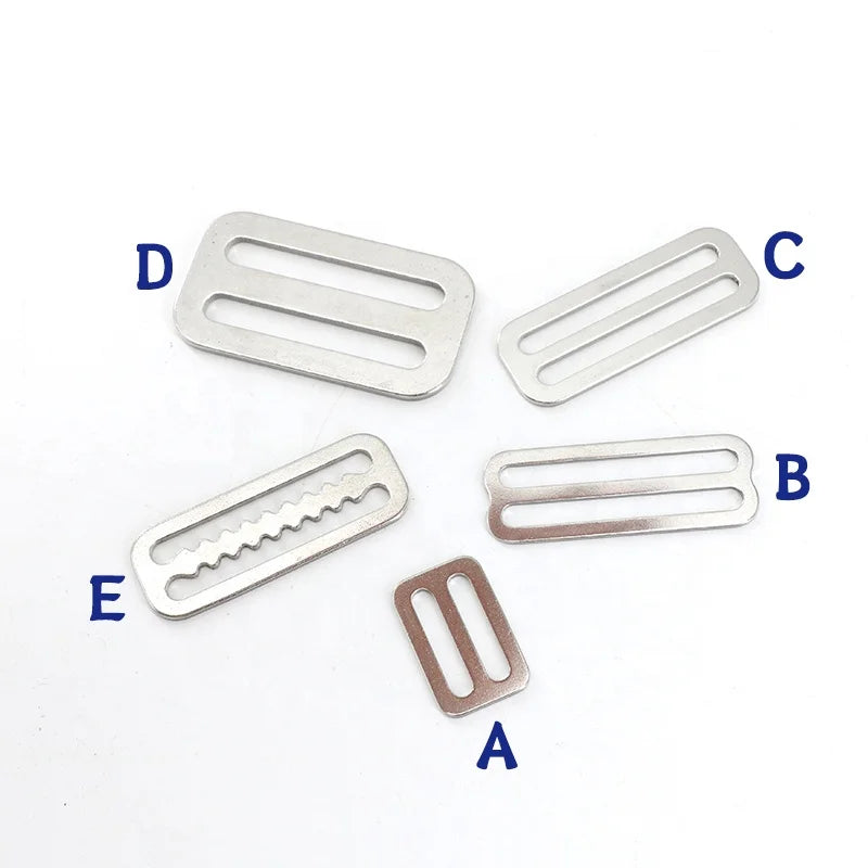 316 Stainless Steel Tri-Slide Buckles Stopper Retainer Keeper for Scuba Diving Weight Belt 1'' 2''