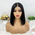 Cheap Bone Straight Natural Color Human Hair Wigs Deep Part 2x6 Lace Closure Glueless Wigs for Black Women Short 8 Inch Bob Wig