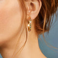 New Style Large Stainless Steel Earring Women Jewelry 18K Gold Big Hoop Colored Rhinestones Earrings