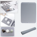 Large Waterproof Silicone Dish Drying Mat 30*40 Heat Resistant Draining Pad
