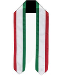 Cheap Printing High School Tajikistan Flag Satin Scarf Honor Ribbon Used by Students to Celebrate Graduation