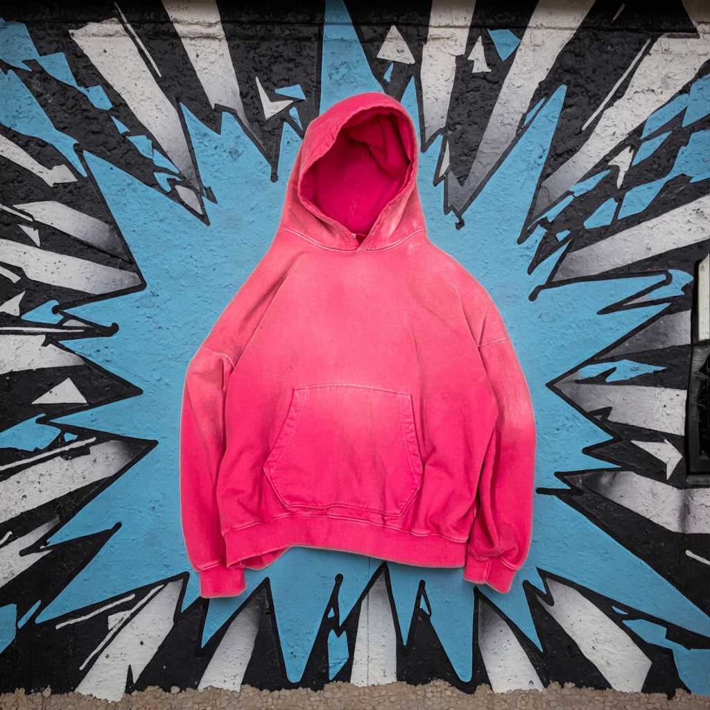 Wholesale Custom Heavyweight Vintage Distressed Oversized Sweatshirt for Men Acid Wash Hoodie 100% Cotton Hooded for Winter