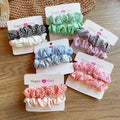 2pcs Per Card 2022 Cute Spring Cloth Hair Scrunchies Decorative Elastic Bands Rubber Ties Swiyi Brand Friendly Material for