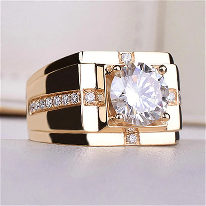 New Personalized Opening Adjustable Diamond Copper Ring Fashion Jewelry Rings for Men