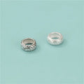 S925 Sterling Silver Tire Spacer Beads DIY Handmade Braided Rope Bead Bracelet Wheel  Accessories Jewelry Wholesale