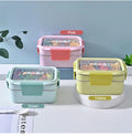 Wholesale Custom 2-Layer Compartment Bento Box Durable Plastic Stainless Steel Divided Dishwasher Safe Kids' Heatable Lunch Dish
