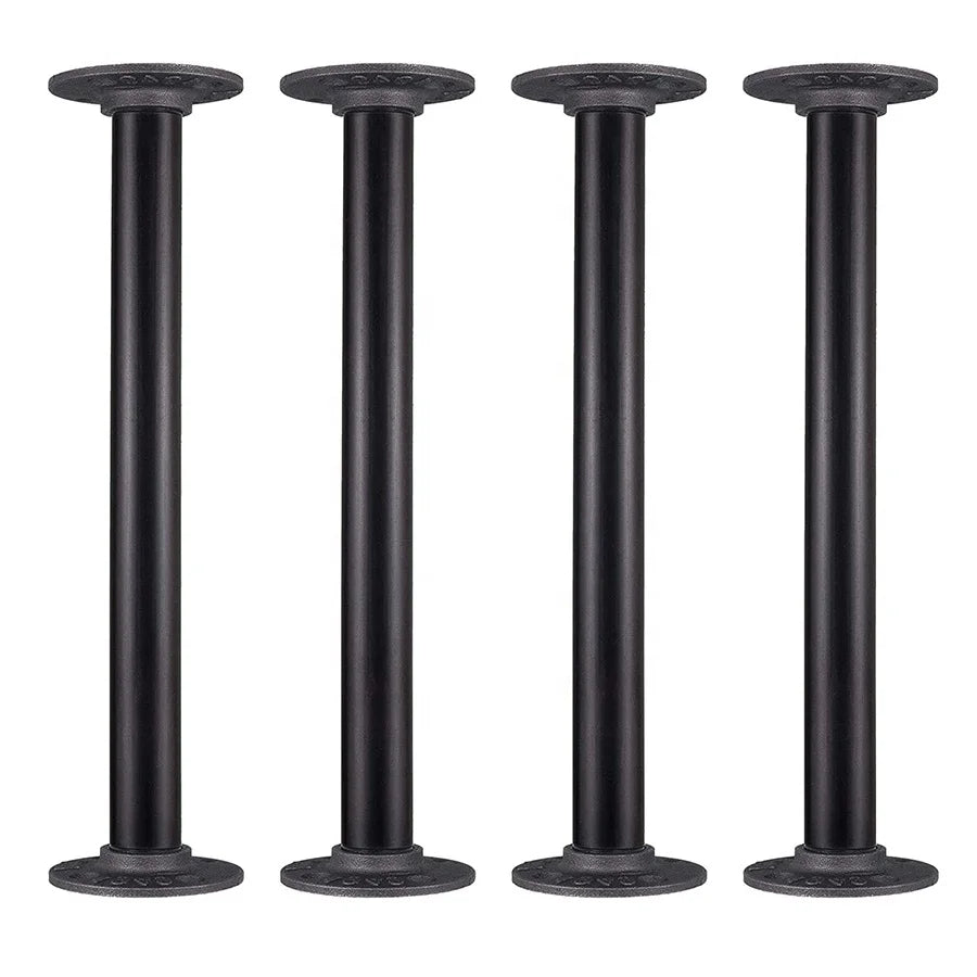Simple Pipe Style Shelf Base Legs DIY Tubular Bench Table Bracket Legs for Furniture