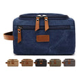 Guangzhou Factory Personalized Engraving Name Luxury  Mens Cosmetic Bag Toiletry Bag Canvas Dopp Kit Mens Shaving Kit Bag