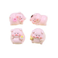 Hot Sale Kawaii Style 3d Artificial pink Fat Pig Design Resin Cabochons Elf Props