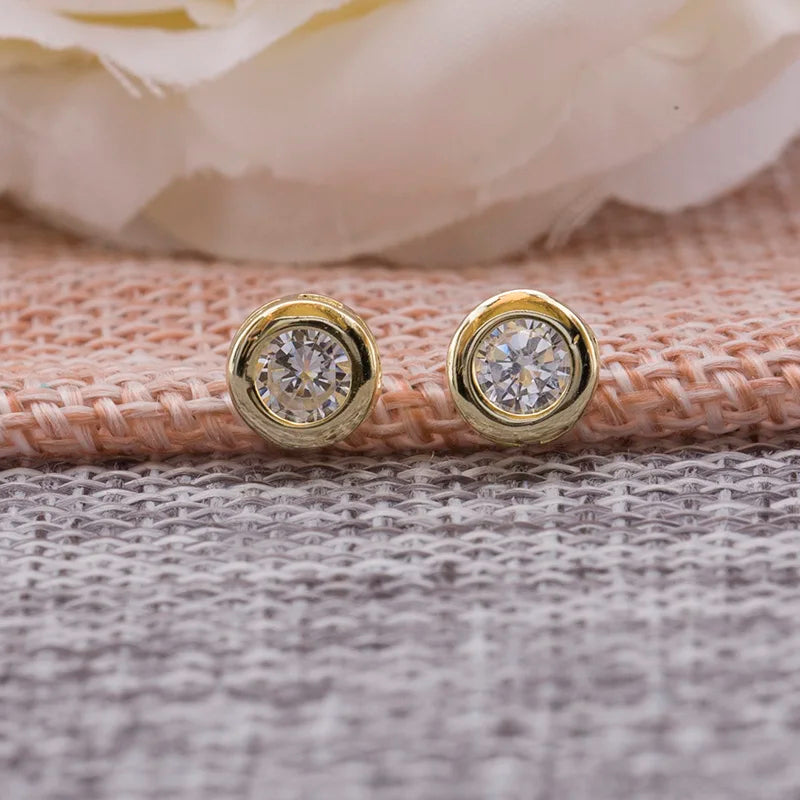 Trendy Korean Style Silver Stud Fashion Rhinestone Earring for Women