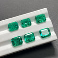GRC Certificate Lab Grown Columbian Emerald 8x6 mm 1.2 Carat Emerald Stone Octagon Shape Emerald Gemstone Price