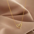 Trendy Micro Pave Cubic Zirconia Heart Pendant Necklace Personalized Brilliant 18k Gold Cz Infinity Necklace 2023 Hot Sale