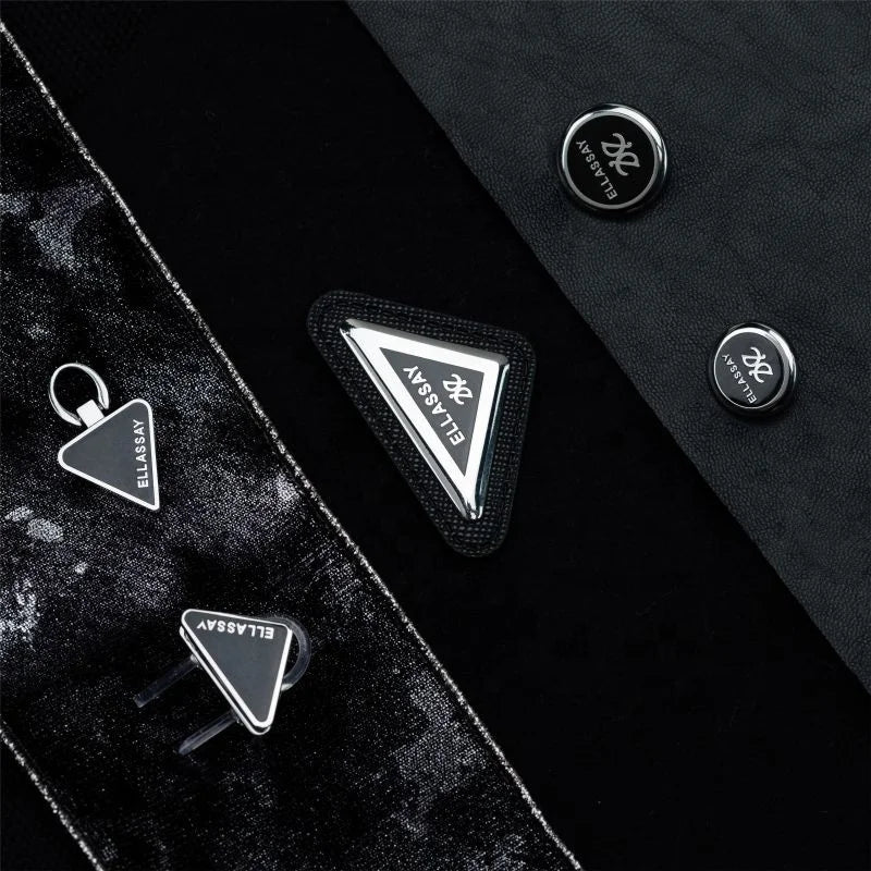 Classic Black Zinc Alloy Snap Buttons with Plating Shank Style Nickel-Free Hard Enamel Clothing Trims