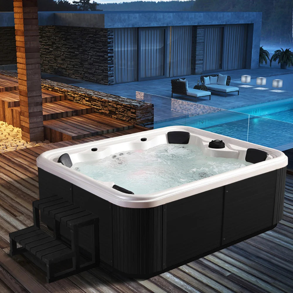 2m Factory Direct SAA Certified 60-Jet Whirlpool Spa Bathtub 6 Adults Capacity Chinese Design Style Hotel Massage Feature