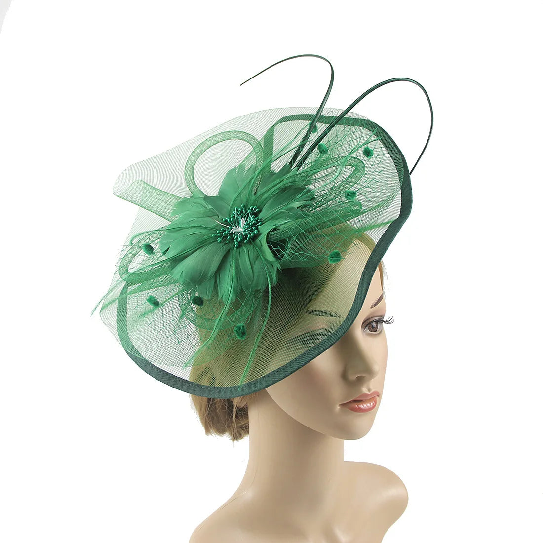 Elegant Organza Fascinator Net Yarn Retro Headdress Banquet Flower Bouquet Accessories Wedding Party