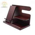 Wood Phone Docking Handmade Crafts Station Tray with Laser Engraving All-in-One Storage Box Mobile Phone Holder Wholesale