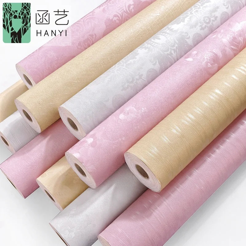 Factory Home Interior Decoration Silk Self Adhesive Wallpaper PVC Vinyl Wall Paper Rolls