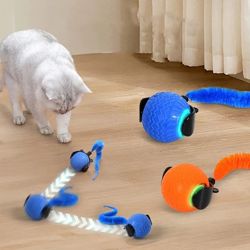2025 New Smart Cat Toys Pet Automatic Electric Rolling Ball Interactive Cat Toy Ball for Indoor 360Â° Moving Rolling Ball Toy