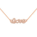 Fashionable Trendy Ins Style Brass Letter Necklace Design Personalized Rose Gold Pendant Love Jewelry Accessories