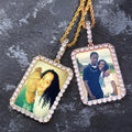 Personalized CZ Picture Pendant One Custom Photo of Mom Dad Grandparent Loved Gift for Family Member Bling Zircon Charms Jewelry