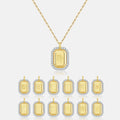 FUAMAY Collares Para Mujer  18K Gold Plated Jewelry Necklace 12 Constellations Pendant Necklace With Zircon