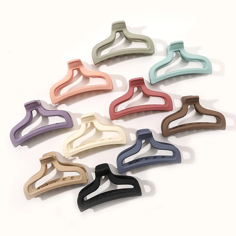 Korean Ins Plastic Fishtail Hair Clips Women Frosted Large Shark Clips Wash Face Matte HairPin for Girls