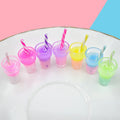 Yiwu Wintop New Summer Effect Two Tone Colored 3d Simulation Beverage Bottle Cabochon Charms for Keyring
