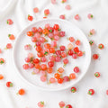 100% Natural Crystal Carving Mini Peach Shape Red Agate Stone Pendant for Jewelry Making Diy
