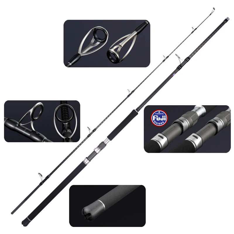 Lurekiller FUJI Parts Big Game Popping Fishing Rod High Carbon Fiber Tuna GT Trolling Boat Sea Fishing Rod