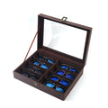 Luxury 8 Slots PU Sunglasses Storage Box Eyewear Trays Optical Glasses Display Case with Transparent Cover