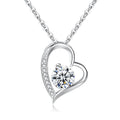 DC24 925 Sterling Silver Micro Zircon Pendant White Purple Hollowed-out Heart Trending Hot Wedding Necklace Fine Pendants Charms