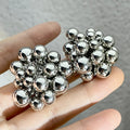 Kaimei Fashion Jewelry Metal Ball Grape String Earrings Beaded Hollow Ball Earrings Geometric Silver Plated Ball Drop Earrings