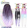 Crochet extra Long Easy Braid Hair Pre Stretch Hot Water Professional Ombre Pre Stretched Braiding Hair with Customize