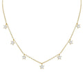 Gemnel Brass Glam CZ Star Choker with  Diamonds  Jewelry Star Charm Necklace for Woman