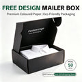 Custom Eco Friendly Color Printing Corrugated Carton Black Paper Shipping Packaging Mail Packaging Box