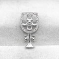 Sterling Silver 3*3mm Semi Mount Pendant Empty Frame Blank Support Setting S925 Base Holder Without Center Stone for DIY Inlay