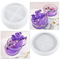 Drop Glue Plaster  Storage Box Mold Circular Stripe Storage Box Multi-layer Storage tank Silicone Mold