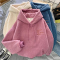 Wholesale Thickened Fleece Sweatshirt Women Casual Solid Long Sleeve Regular Fit Tops Pullover Autumn Winter Eco-Friendly