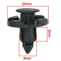 8mm Hole Car Rivet Fastener Mud Flaps Bumper Fender Push Clips for Nissan Black Plastic Rivets Retainer Clips