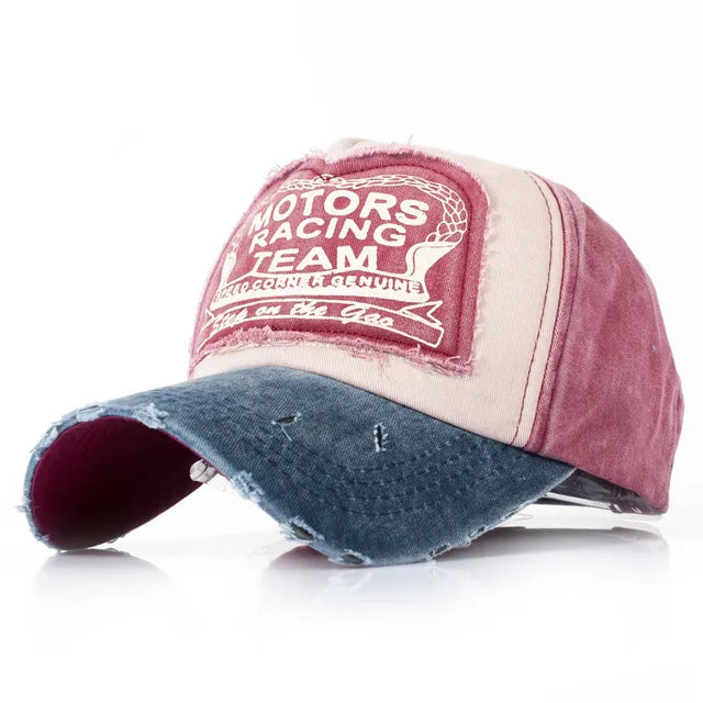 High Quality Sun Hats Fashionable Hip Hop Style Ripped Retro Stitching Cotton Baseball Cap