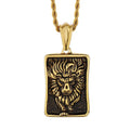 KALEN Classic Stainless Steel Pendant Mens Lion Head Charm Pendants Necklace