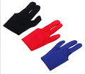 Premium Billiard Snooker Pool Games Gloves 3 Close Fingers Black Red Blue Color for Sale