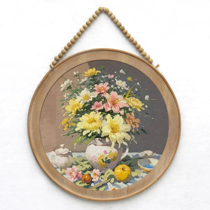 Vintage French Country Watercolor Floral Paintings Beautiful Flower Wall Art Decor for Bedrooms Framed Paper Wall Hanging Prints