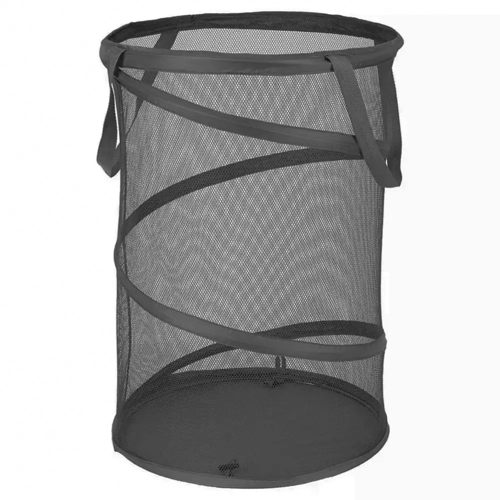 Strong Mesh Pop up Laundry Hamper Folding Laundry Basket with Handle